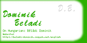 dominik beladi business card
